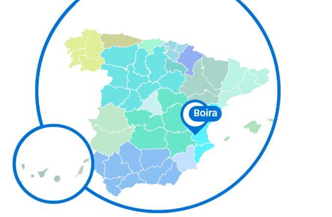 mapa boira