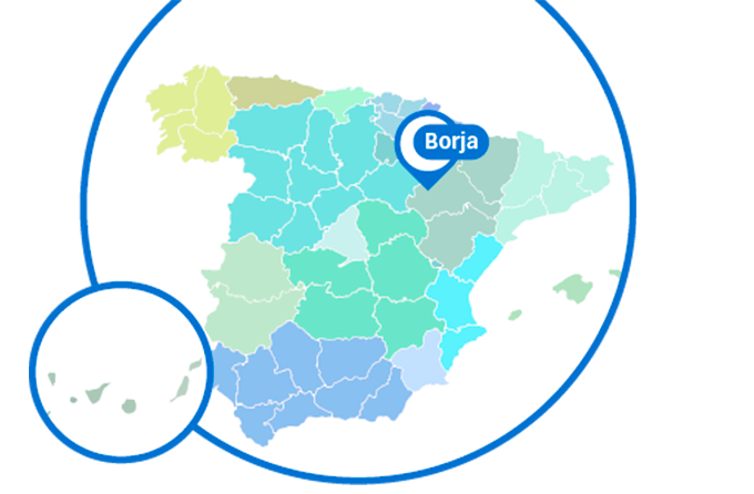 mapa borja